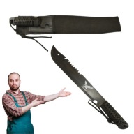 MACZETA NÓŻ OGRODOWA OPLATANA STALOWA DUŻA ZESTAW POKROWIEC Z POKROWCEM