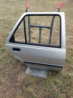 FORD FIESTA MK3 III 1989- DRZWI TYŁ TYLNE PRAWE SREBRNE ŁADNE KOMPLETNE