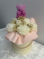 FLOWERBOX ZE ŚWIEC SOJOWYCH PREZENT UPOMINEK ŚWIECA SOJOWA RĘCZNIE ROBIONY