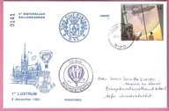 Belgia 1991 st. St.Niklaas, sport poczta balon owa