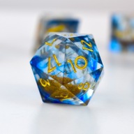 Zestaw 7 Kości Kostek RPG/DND "Królewski Majestat" z Żywicy Epoksydowej