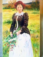 Kobieta z jesiennym bukietem - W.Kowal - wg Riepin