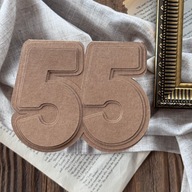 Zestaw baza + wzorniki kraft – kartka 55 – handmade – prezent na urodziny