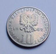 10 zł Bolesław Prus 1982, okołomennicza mieni się pięknymi kolorami