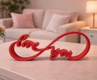 Dekoracja LOVE YOU – nowoczesna ozdoba | czerwona lub biała | Walentynki