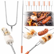 WIDELEC OGNISKOWY KIJEK NA GRILLA OGNISKO METALOWY 10SZT 120CM DREWNIANE