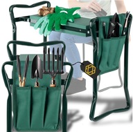 KLĘCZNIK OGRODOWY TABORET SKŁADANY STOŁEK KRZESŁO ŁAWKA do OGRODU 3w1