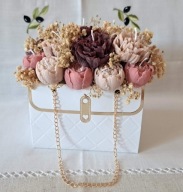 Flowerbox ze świec sojowych (średni) – Peony Queen | tulipan