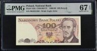 100zł Ludwik Waryński 1986 rok PMG 67 EPQ Seria PK