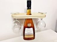 Drewniany stojak na kieliszki do wina półka z uchwytem