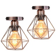 2 x Lampa sufitowa Metalowa Geometryczna Vintage Retro