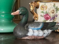 PORCELANOWA FIGURKA KACZKA VINTAGE RĘCZNIE MALOWANA KGG HANDARBEIT