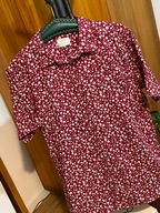 7 Koszula George czerwień subtelne kwiaty bawełna typ hawajski rozmiar XL