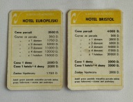 Gra towarzyska Fortuna (Żoliborz) karty hotel Europejski + Bristol