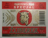 STARA ETYKIETA PIWO JASNE SPECJAL ŻUBEREK BROWAR GOCH BYTÓW