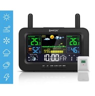 Stacja pogodowa BEZPRZEWODOWA + CZUJNIK ZEWNĘTRZNY Barometr pomiar pogody