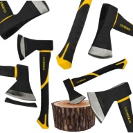 SIEKIERA MAŁA UNIWERSALNA DO RĄBANIA DREWNA MOCNA ZE STALI WĘGLOWEJ 38CM