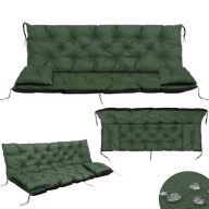 PODUSZKA NA HUŚTAWKĘ OGRODOWĄ ŁAWKĘ 180x60x50CM + 2 PODUSZKI OGRODOWA