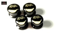 PLUG TUNEL - 5 mm - AKRYL- Black White -Face smile