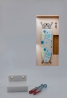 Uchwyt na deskę do prasowania, wieszak na deskę BIAŁY + kołki gratis