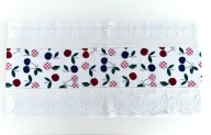 NOWA FIRANKA ZAZDROSKA BIALA WISIENKI 140 CM X 34 CM