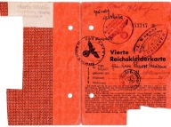 Czwarta Karta Odzieżowa Rzeszy z 1944, Naumburg (Saale), ORYGINAŁ WW2