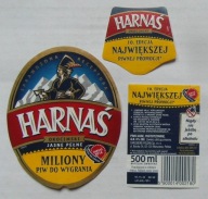 ETYKIETA PIWO HARNAŚ KONKURS BROWAR CARLSBERG OKOCIM + KRAWATKA I KONTRA