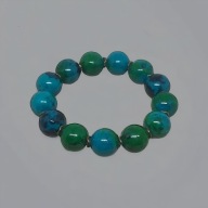 Chryzokola...Unikalna chryzokola ,bransoletka z dużych kamieni