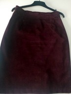 SPÓDNICA z aksamitu - bordowa roz. XS-S