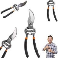 SEKATOR OGRODOWY RĘCZNY NOŻYCE DO KRZEWÓW KWIATÓW GAŁĘZI STAL KARBONOWA