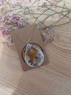 Naszyjnik z żywicy z suszonymi kwiatami Wyjątkowe prezent