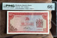 RODEZJA 2 Dolary 1977