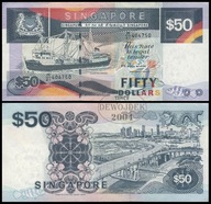 BNA - SINGAPUR 50 Dolarów Dollars 1997 H/21 404750 # P36 # XF+