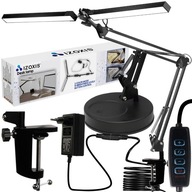 Lampka Biurkowa LED 2w1 Regulowana 3 Barwy Światła Mocna Lampa na biurko