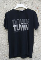 WOLEE man collection czarna męska koszulka t-shirt z printem XXL