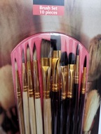 Zestaw Pędzli do malowania 10 sztuk mix Van Bleiswijck prezent nowe