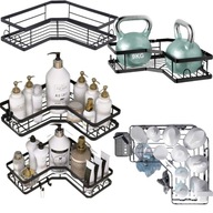 PÓŁKA ŁAZIENKOWA NAROŻNA WISZĄCA POD PRYSZNIC SAMOPRZYLEPNA LOFT 2 SZTUKI