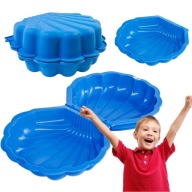 PIASKOWNICA PLASTIKOWA ZAMYKANA POKRYWA DLA DZIECI MUSZELKA BASEN NA BALKON