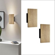 Ouglres Kinkiet ścienny Drewniany kinkiet LED 1 szt.