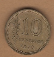Argentyna 10 centavo, 1970