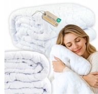 KOC PLED 200×220 CM PLED NARZUTA 340G/M² BIAŁA TŁOCZONA JODEŁKA MORE&DECO