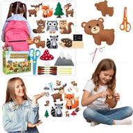 KREATYWNY FILCOWY ZESTAW DO SZYCIA DLA DZIECI Z FILCU DIY BRELOCZKI SOWA XL