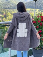 Kardigan Miś Ciemny Beż POLISH LUXURY BRAND