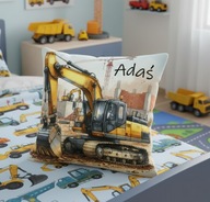 Poduszka koparka dla fana maszyn budowlanychm, z imieniem