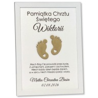 PAMIĄTKA CHRZTU ŚWIĘTEGO PREZENT NA CHRZEST RAMKA PERSONALIZOWANY