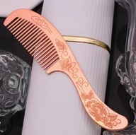 PIĘKNY GRZEBIEŃ MIEDZIANY Z MOTYWEM KWIATOWYM - CZYSTA MIEDŹ! - PREZENT! v2