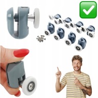 KÓŁKA DO KABINY PRYSZNICOWEJ KOMPLET 8 ROLEK 25 mm MAŁE WYTRZYMAŁE DOLNE