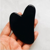 Kamień gua sha masażer do twarzy Obsydian płytka