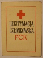 LEGITYMACJA CZŁONKOWSKA PCK - POLSKI - CZERWONY - KRZYŻ + ZNACZEK PCK 10 zł