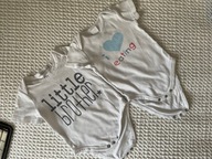 Komplet zestaw body krotki rekaw 74/80 lato zara